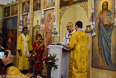 Greeting His Eminence Archbishop Daniel. Holy Liturgy Name of the Lord, St. Basil the Great.