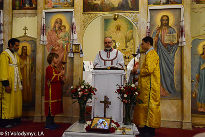 Greeting His Eminence Archbishop Daniel. Holy Liturgy Name of the Lord, St. Basil the Great.