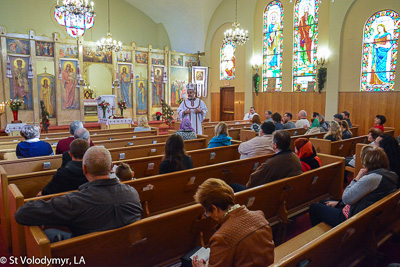 Greeting His Eminence Archbishop Daniel. Holy Liturgy Name of the Lord, St. Basil the Great.