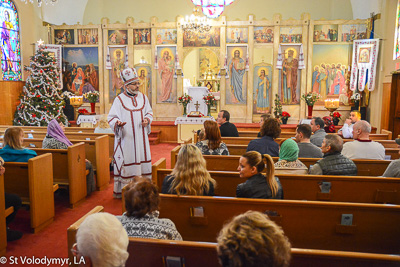 Greeting His Eminence Archbishop Daniel. Holy Liturgy Name of the Lord, St. Basil the Great.