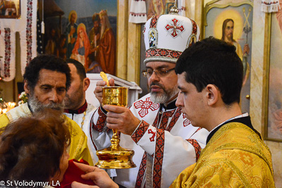 Greeting His Eminence Archbishop Daniel. Holy Liturgy Name of the Lord, St. Basil the Great.