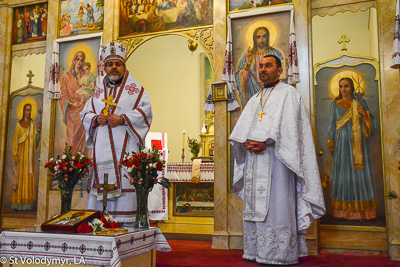 Greeting His Eminence Archbishop Daniel. Holy Liturgy Name of the Lord, St. Basil the Great.