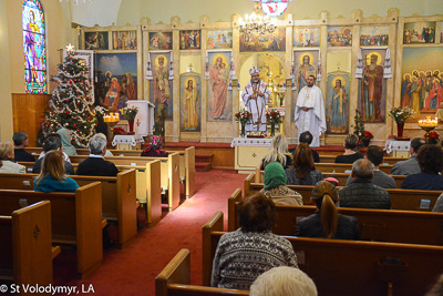 Greeting His Eminence Archbishop Daniel. Holy Liturgy Name of the Lord, St. Basil the Great.