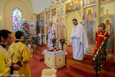 Greeting His Eminence Archbishop Daniel. Holy Liturgy Name of the Lord, St. Basil the Great.