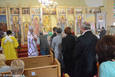 Greeting His Eminence Archbishop Daniel. Holy Liturgy Name of the Lord, St. Basil the Great.