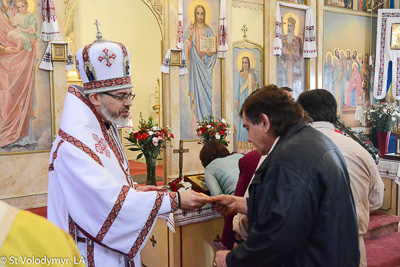 Greeting His Eminence Archbishop Daniel. Holy Liturgy Name of the Lord, St. Basil the Great.