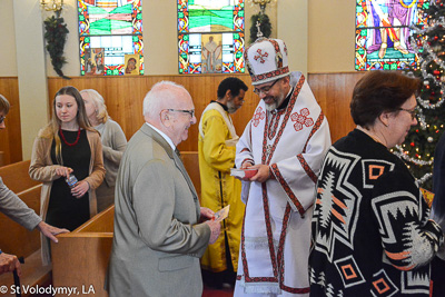 Greeting His Eminence Archbishop Daniel. Holy Liturgy Name of the Lord, St. Basil the Great.
