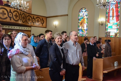 Утреня Пасхи і освячення великодних кошиків. Парафіяльний святковий сніданок