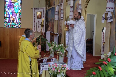 Divine Liturgy and Blessing of Baskets. Parish Easter Breakfast