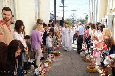 Divine Liturgy and Blessing of Baskets. Parish Easter Breakfast