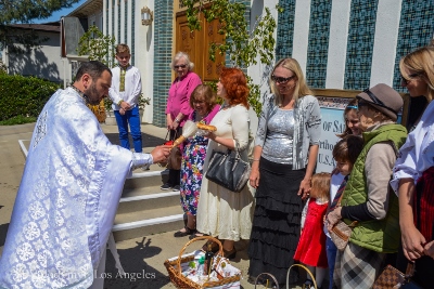 Divine Liturgy and Blessing of Baskets. Parish Easter Breakfast