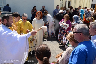 Divine Liturgy and Blessing of Baskets. Parish Easter Breakfast