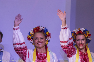 Celebrating the 27th anniversary of Ukrainian Independence.  Festive concert and dinner in Ukrainian Cultural Center.