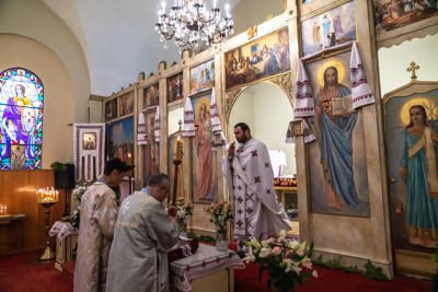 Divine Liturgy and Blessing of Baskets. 