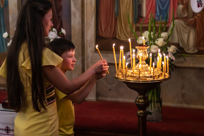 Divine Liturgy and Blessing of Baskets. 