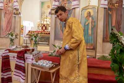 Divine Liturgy and Blessing of Baskets. 