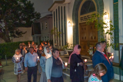 Хресний хід, Літургія і освячення великодних кошиків