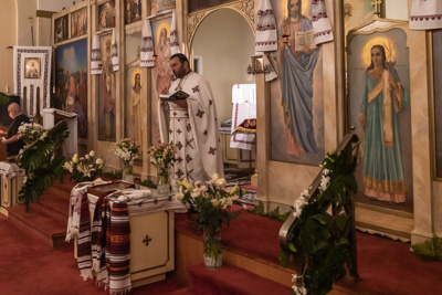 Хресний хід, Літургія і освячення великодних кошиків