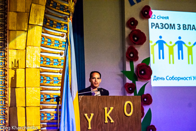 Celebrating the 28th anniversary of Ukrainian Independence.  Festive concert and dinner in Ukrainian Cultural Center.