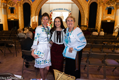 Celebrating the 28th anniversary of Ukrainian Independence.  Festive concert and dinner in Ukrainian Cultural Center.