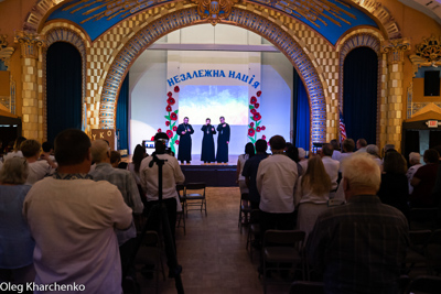 Celebrating the 28th anniversary of Ukrainian Independence.  Festive concert and dinner in Ukrainian Cultural Center.