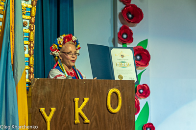 Celebrating the 28th anniversary of Ukrainian Independence.  Festive concert and dinner in Ukrainian Cultural Center.