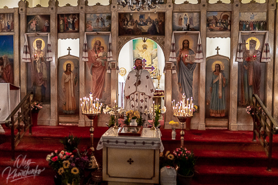 Хресний хід, Літургія і освячення великодних кошиків