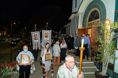 Хресний хід, Літургія і освячення великодних кошиків