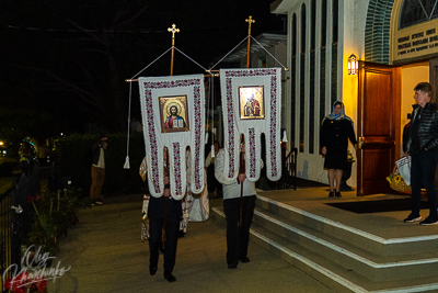 Хресний хід, Літургія і освячення великодних кошиків