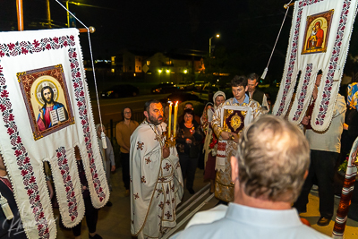 Хресний хід, Літургія і освячення великодних кошиків