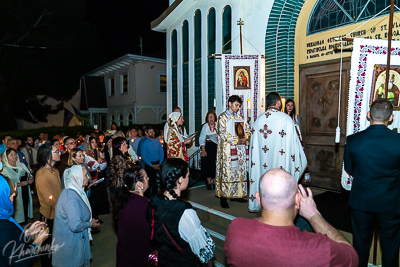 Хресний хід, Літургія і освячення великодних кошиків