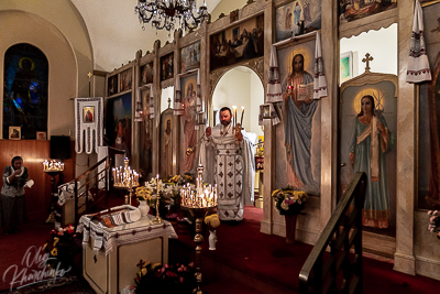 Хресний хід, Літургія і освячення великодних кошиків