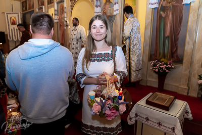 Хресний хід, Літургія і освячення великодних кошиків