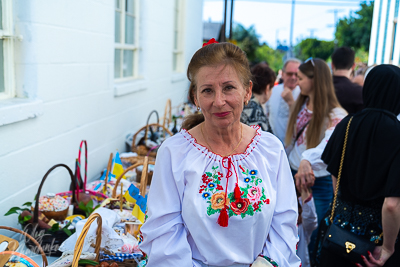 Утреня Пасхи і освячення великодних кошиків.