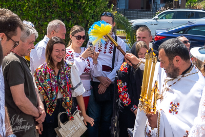 Утреня Пасхи і освячення великодних кошиків.