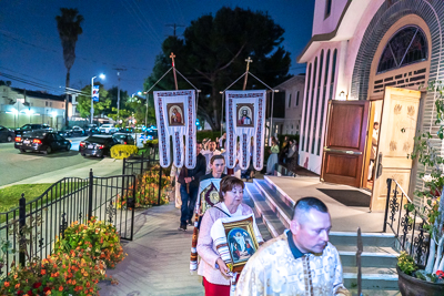 Хресний хід, Літургія і освячення великодних кошиків