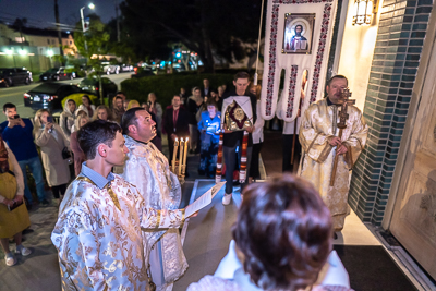 Хресний хід, Літургія і освячення великодних кошиків