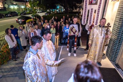 Хресний хід, Літургія і освячення великодних кошиків