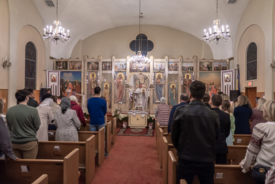 Хресний хід, Літургія і освячення великодних кошиків