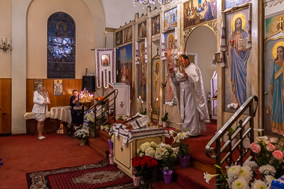 Хресний хід, Літургія і освячення великодних кошиків