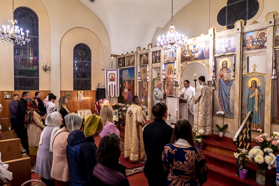 Хресний хід, Літургія і освячення великодних кошиків