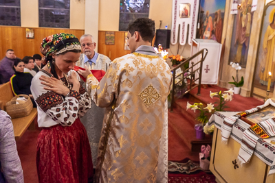 Хресний хід, Літургія і освячення великодних кошиків