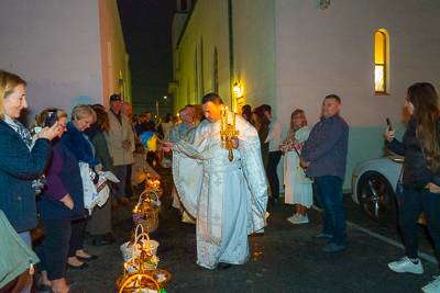 Хресний хід, Літургія і освячення великодних кошиків