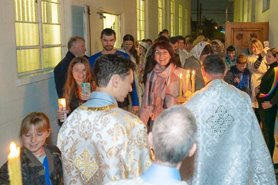 Хресний хід, Літургія і освячення великодних кошиків