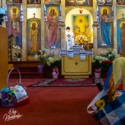 Divine Liturgy and Blessing of Baskets. 