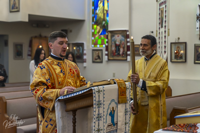 Greeting His Eminence Archbishop Daniel in St. Andrews church LA