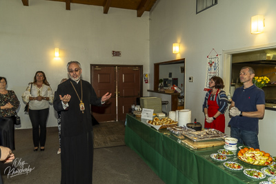 Greeting His Eminence Archbishop Daniel in St. Andrews church LA