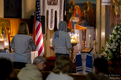 Easter Worship. Paschal procession. Led by His Eminence Archbishop Daniel Zelinsky.